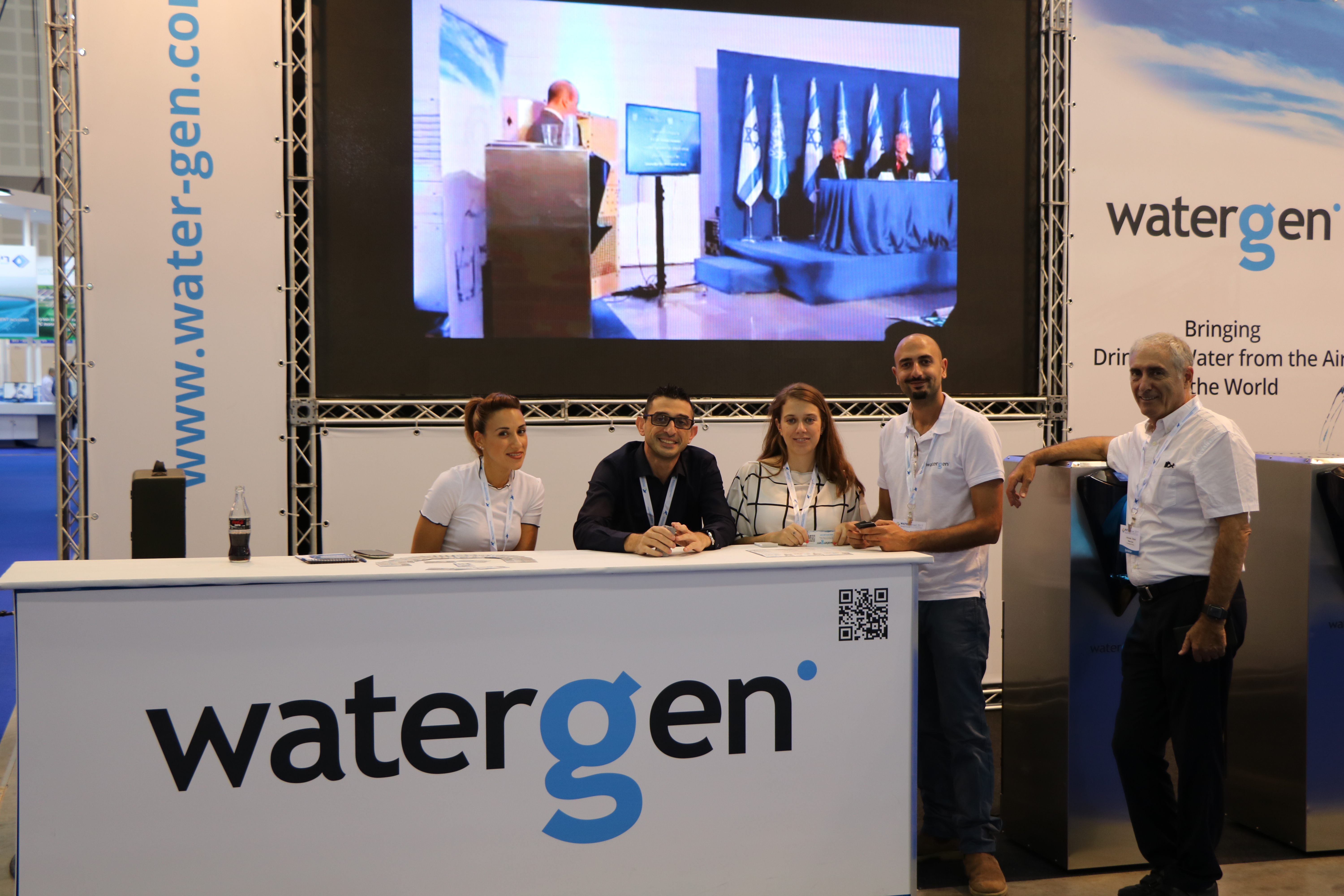 At Watec-Israel, Water-Gen’s showcased the Genny home and office consumer unit and took orders for Large Scale and mid-size GEN-350 units