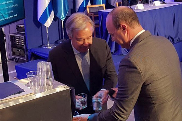 Maxim Pasik and UN Secretary-General, António Guterres