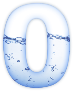 O with water